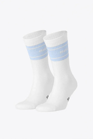 Osaka Colourway Socks Duo Pack White/Sky Blue