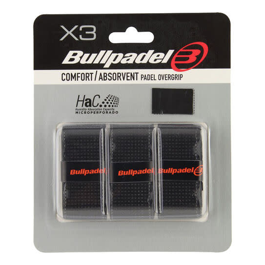 Bullpadel Comfort/Absorbent Overgrip Zwart