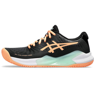 Asics Gel-Challenger 14 Padelschoen Dames Black/Bright Sunstone