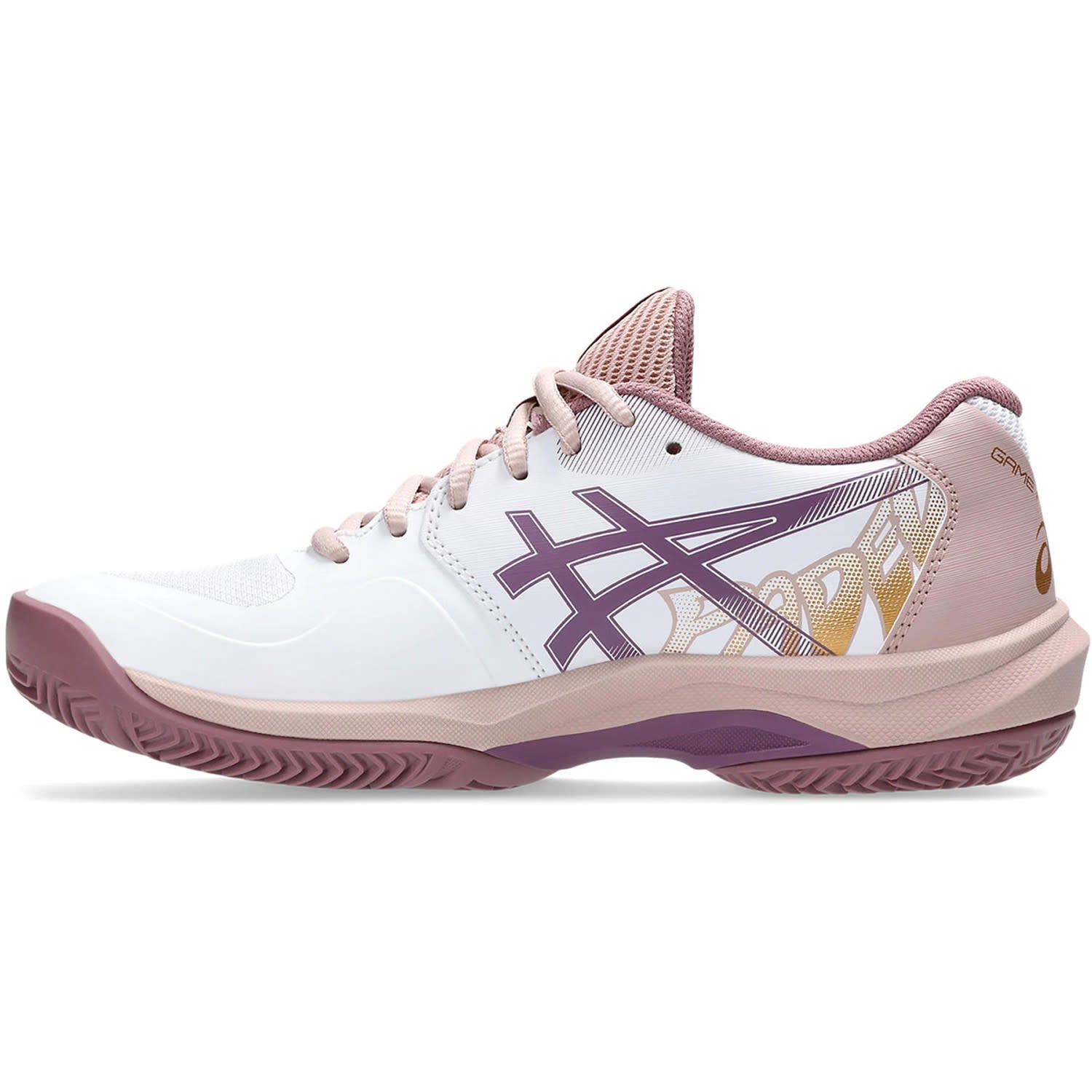 Asics Game FF Padelschoen Dames White/Purple Oxide