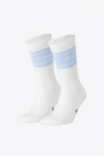 Osaka Colourway Socks Duo Pack White/Sky Blue
