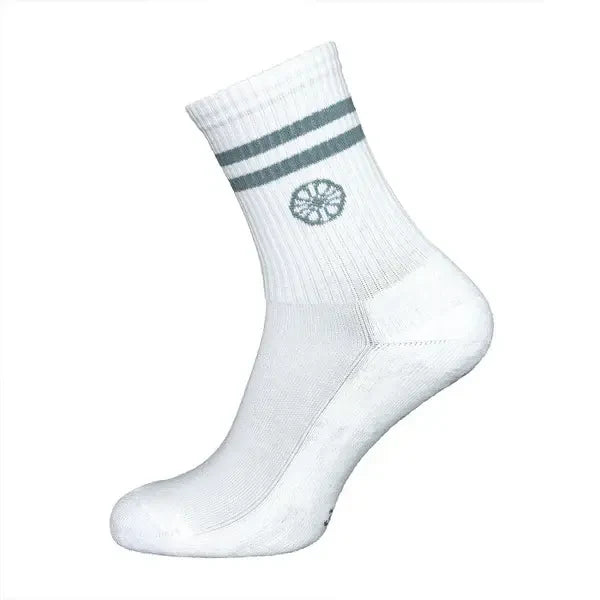 The Indian Maharadja Striped Crew Sock Misty Grey