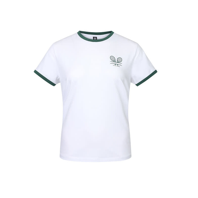The Indian Maharadja Women Court Cotton Tee Bright White